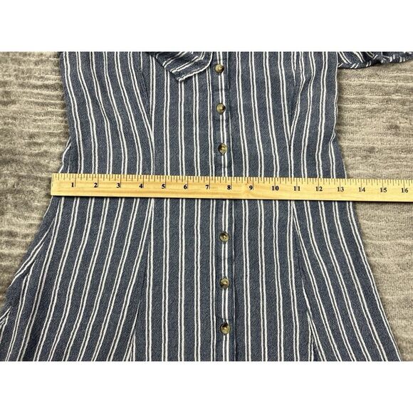 American Eagle Outfitters Top Womens Blue Striped Off‎ Shoulder Tunic Casual - Picture 5 of 12